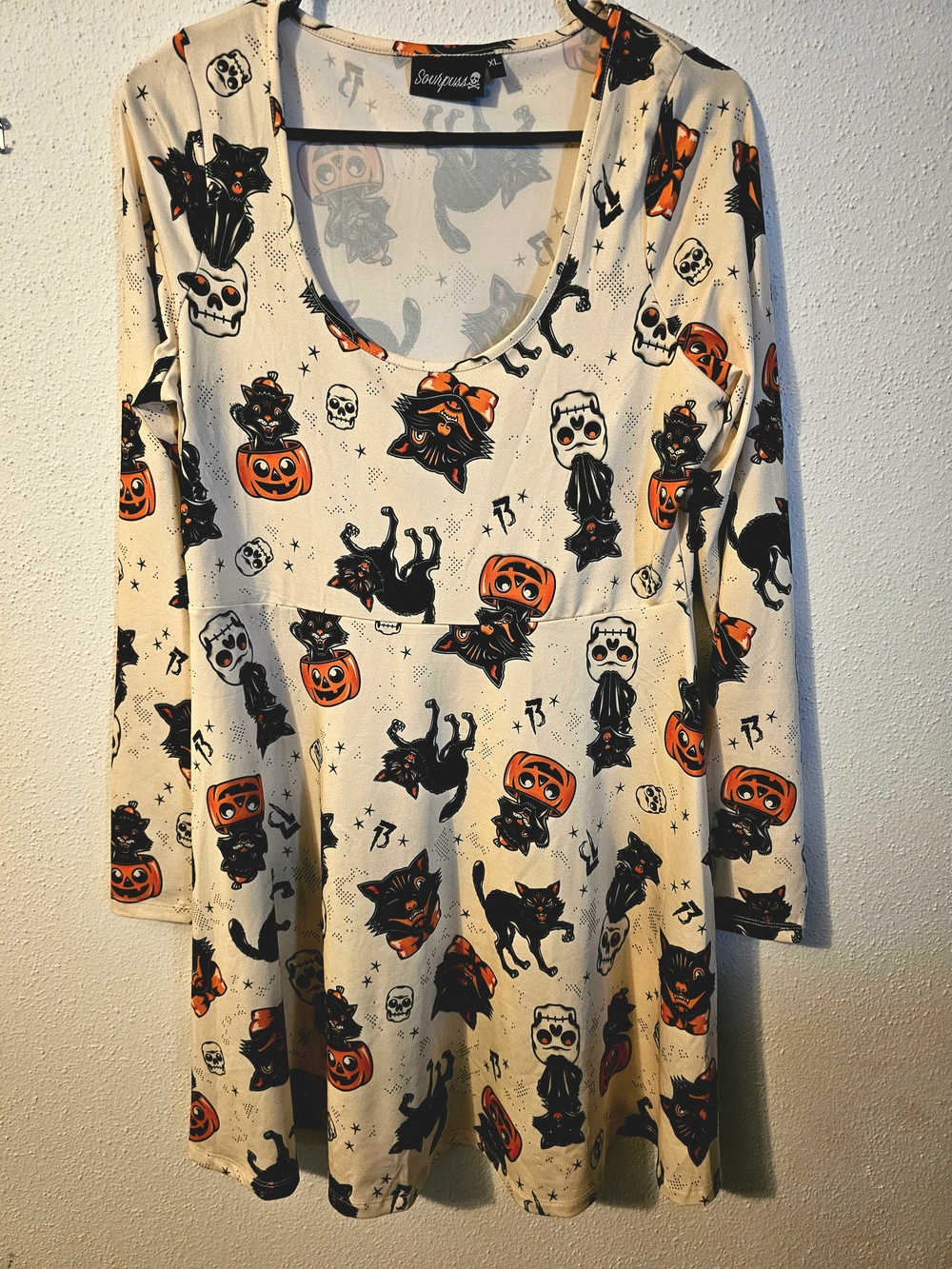 Sourpuss Halloween Print Dress — Size XL